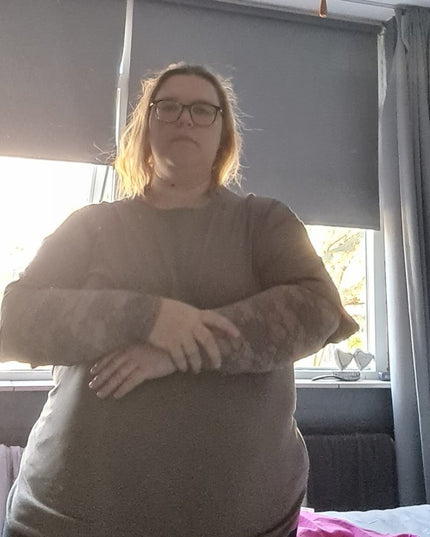 Kante top met roosjes